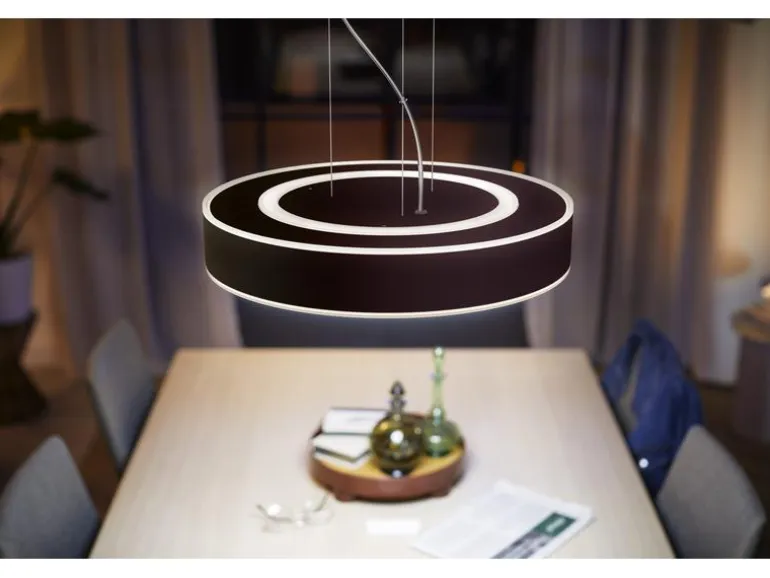 Philips Hue White Amb. Enrave Pendelleuchte schwarz 3300 lm + Dimmer