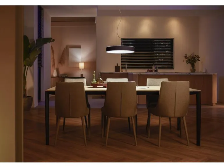 Philips Hue White Amb. Enrave Pendelleuchte schwarz 3300 lm + Dimmer