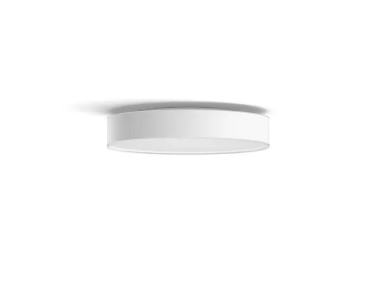 Philips Hue White Ambiance Enrave Deckenleuchte M Weiss + Dimmer