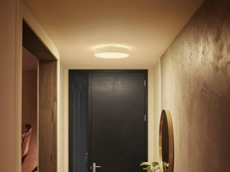 Philips Hue White Ambiance Enrave Deckenleuchte M Weiss + Dimmer