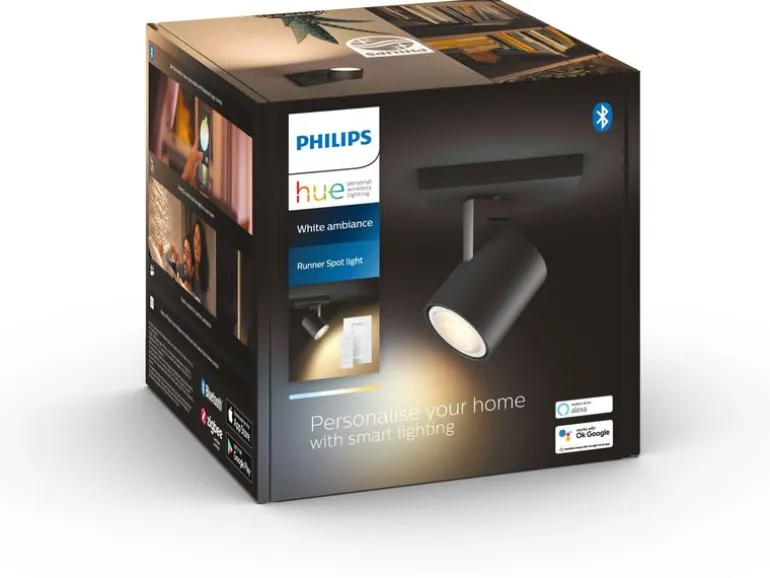 Philips Hue White Ambiance Runner Spot inkl. Dimmschalter Schwarz