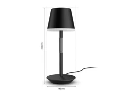 Philips Hue White & Col. Amb. Go Tragbare Tischleuchte schwarz 370 lm