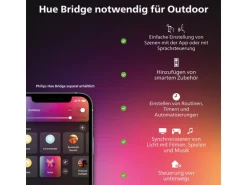 Philips Hue White & Color Ambiance Outdoor Resonate Wandleuchte Silber