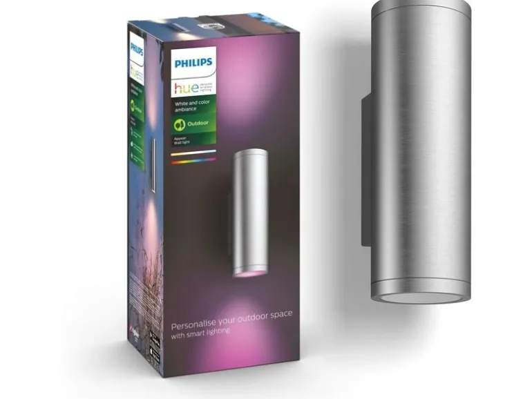 Philips Hue White & Color Ambiance Outdoor Appear Wandleuchte Edelstahl