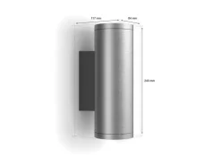 Philips Hue White & Color Ambiance Outdoor Appear Wandleuchte Edelstahl