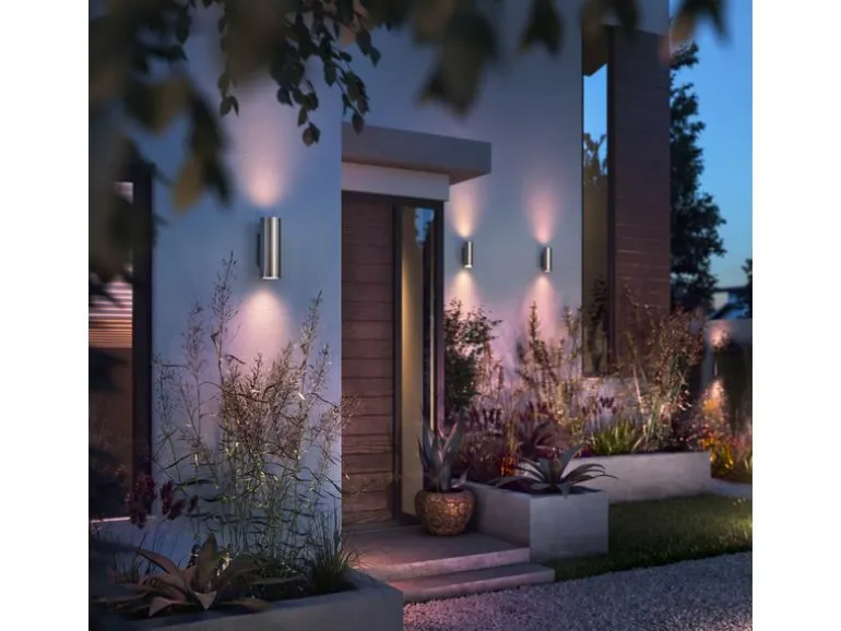 Philips Hue White & Color Ambiance Outdoor Appear Wandleuchte Edelstahl