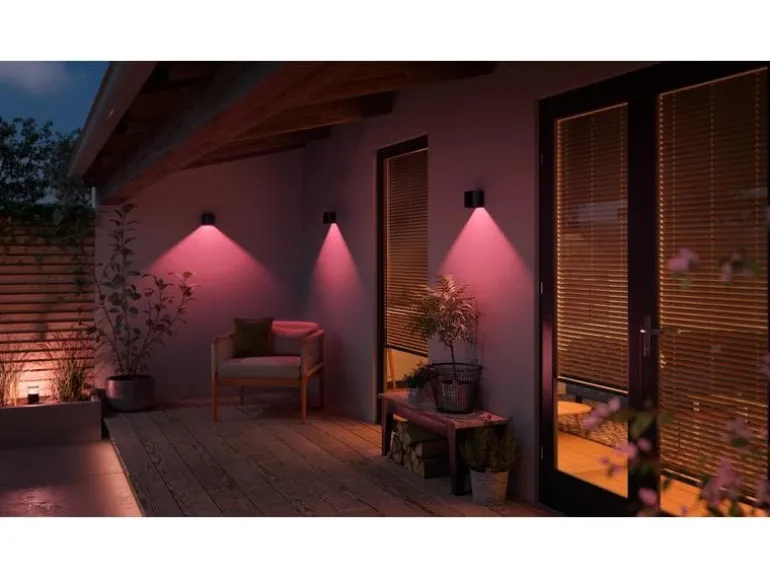 Philips Hue White & Color Ambiance Outdoor Resonate Wandl. Schwarz