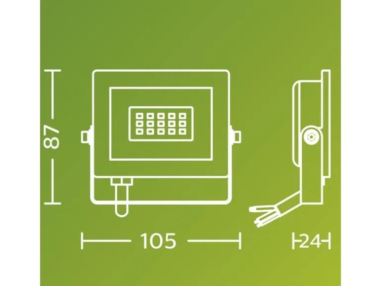 Philips Lois Flutlicht 10W 3000K IP65 10 W