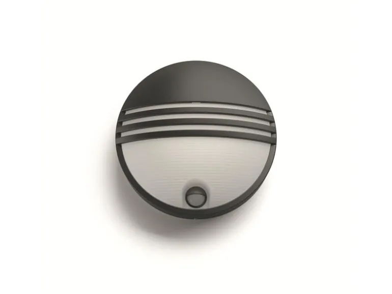 Philips myGarden Wandleuchte Yarrow, 600 lm, Schwarz + Sensor
