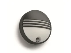 Philips myGarden Wandleuchte Yarrow, 600 lm, Schwarz + Sensor