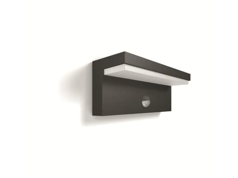 Philips myGarden Wandleuchte Bustan, 1000 lm, Anthrazit + Sensor