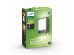 Philips myGarden Wandleuchte Arbour, 600 lm, Anthrazit + Sensor
