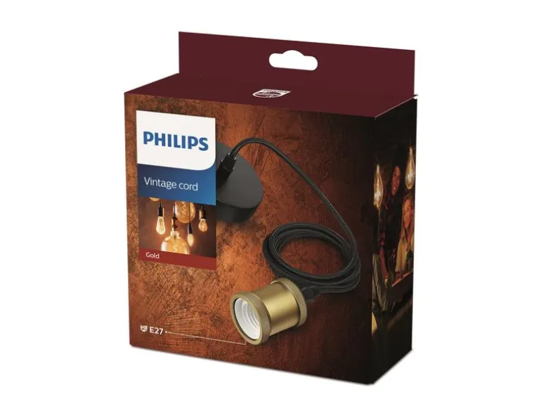 Philips Pendelleuchte Vintage E27, Gold