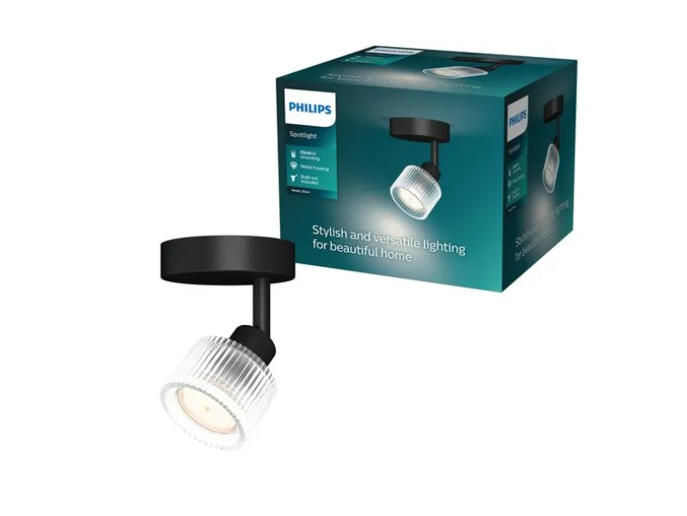 Philips Philips Horen Aufbauspot 5W ohne Leuchtmittel GU10, schwarz