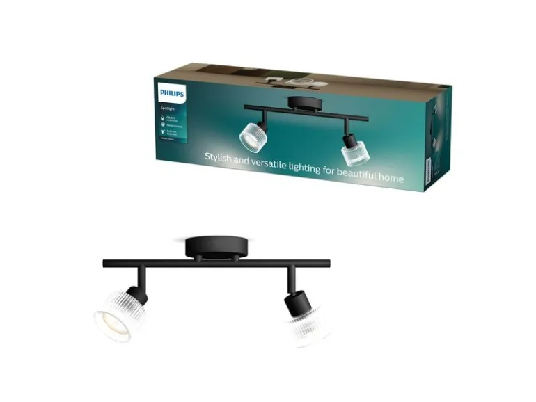 Philips Philips Horen Aufbauspot 2 x 5W ohne Leuchtmittel Schwarz