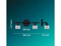 Philips Philips Horen Aufbauspot 2 x 5W ohne Leuchtmittel Schwarz