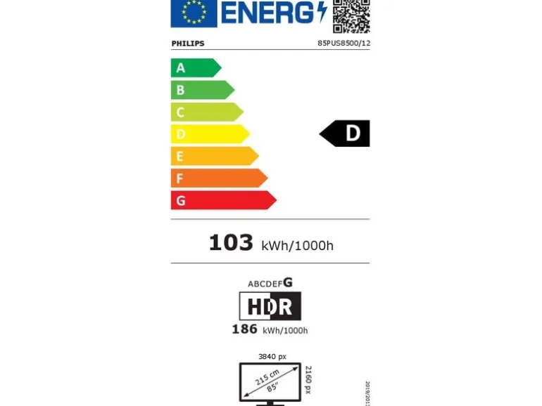 Philips TV 85PUS8500/12 85" 4K Ambilight TV, 2025