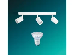 Philips Wyatt Aufbauspot 3er Balken ohne Leuchtmittel GU10, weiss