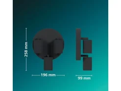 Philips Wyatt Aufbauspot 3x, rund ohne Leuchtmittel GU10, schwarz
