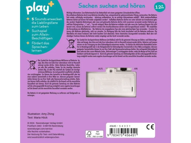 play+ Mein allererstes Soundbuch Lieblingstiere