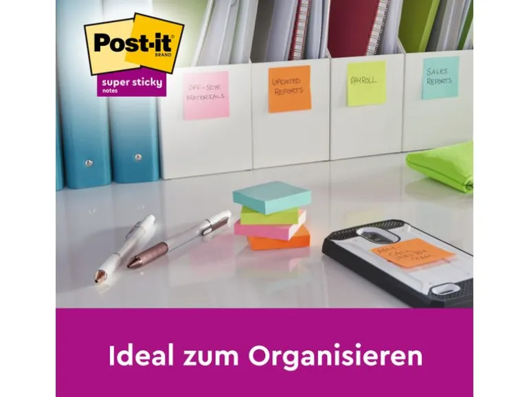 Post-it Notizzettel Super Sticky Playful Collection 7.6 x 7.6 cm