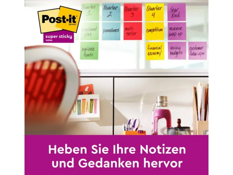 Post-it Notizzettel Super Sticky Playful Collection 7.6 x 7.6 cm
