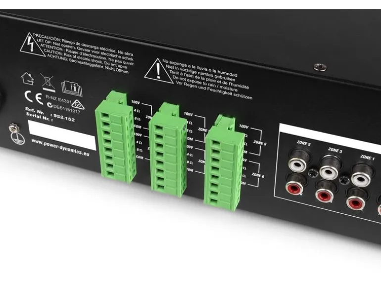 Power Dynamics Verstärker Pro PRM606 100 V, 6x 60 W