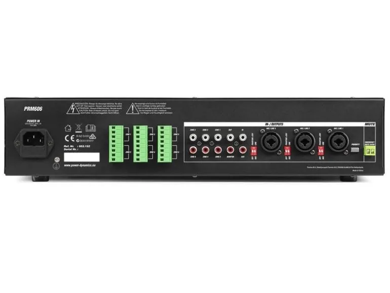 Power Dynamics Verstärker Pro PRM606 100 V, 6x 60 W