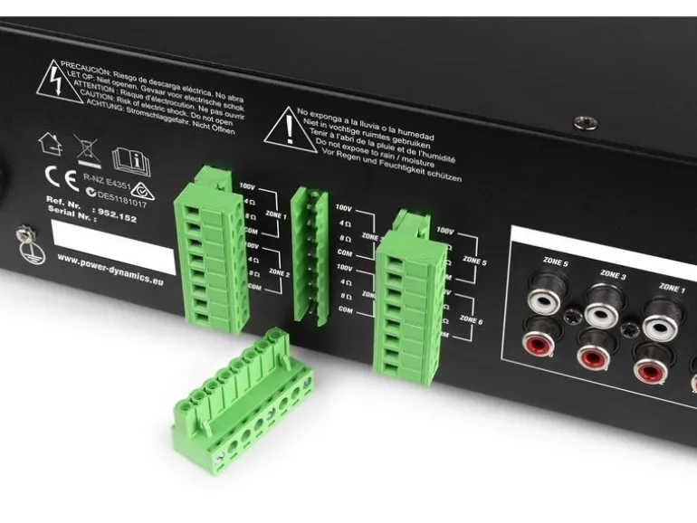 Power Dynamics Verstärker Pro PRM606 100 V, 6x 60 W