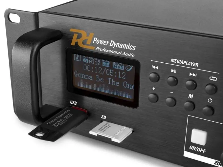 Power Dynamics Verstärker Pro PDV120 MP3 4-Zonen Mischer
