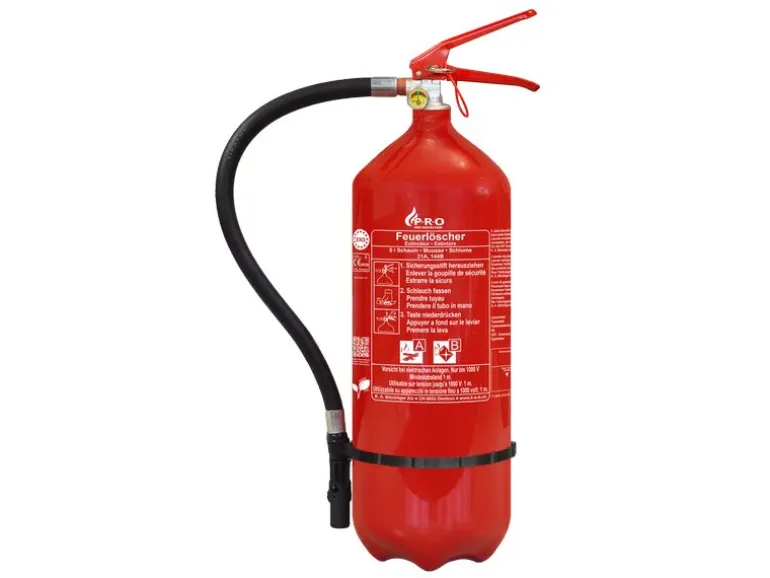 P.R.O. Schaum-Feuerlöscher, Brandklasse A,B 6 l, PFAS-frei