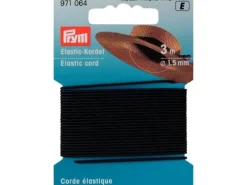 Prym Elastikband Kordel 1.5 mm, Schwarz