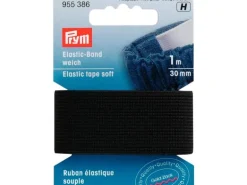 Prym Elastikband 30 mm, Schwarz