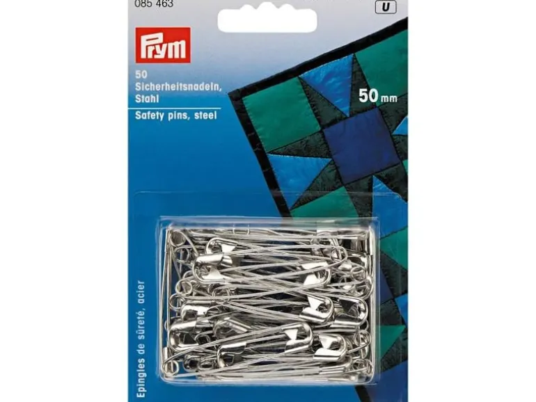 Prym Sicherheitsnadel Silber, Nr. 3, 50 mm