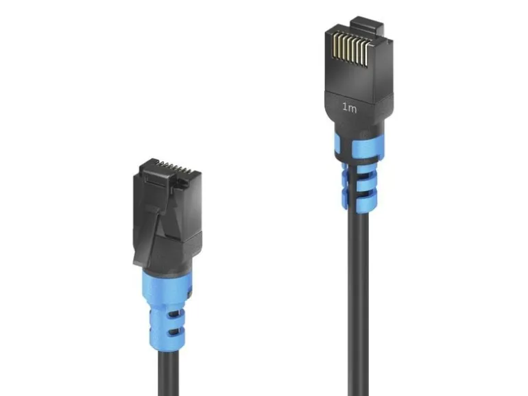 PureLink FlexInstall Patchkabel Cat 6A, U/UTP, 0.5 m, Schwarz