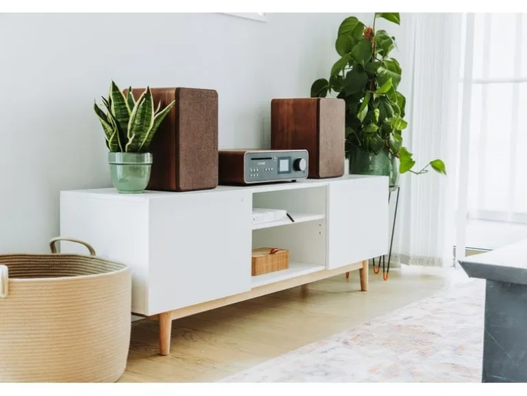 Pure Micro-HiFi Anlage Classic Stereo Schwarz/Walnuss
