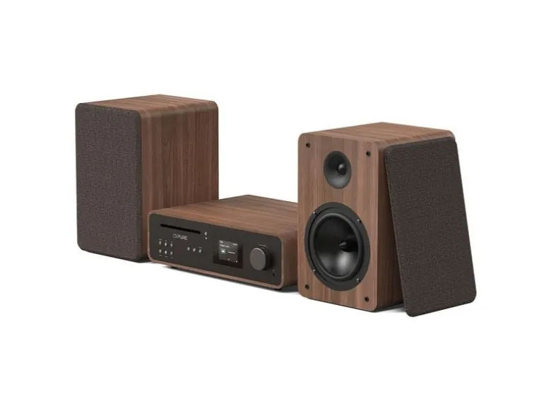 Pure Micro-HiFi Anlage Classic Stereo Schwarz/Walnuss