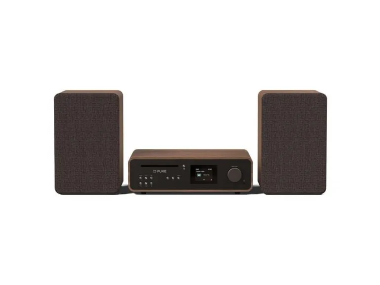 Pure Micro-HiFi Anlage Classic Stereo Schwarz/Walnuss