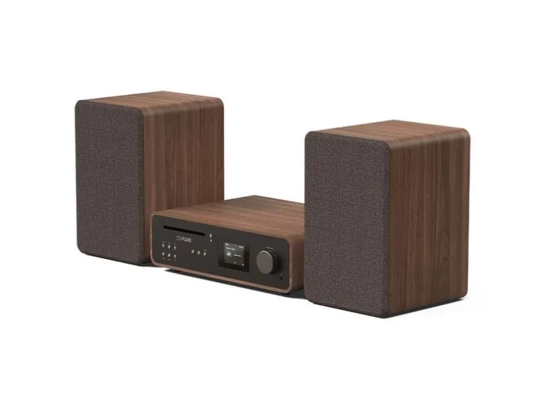 Pure Micro-HiFi Anlage Classic Stereo Schwarz/Walnuss