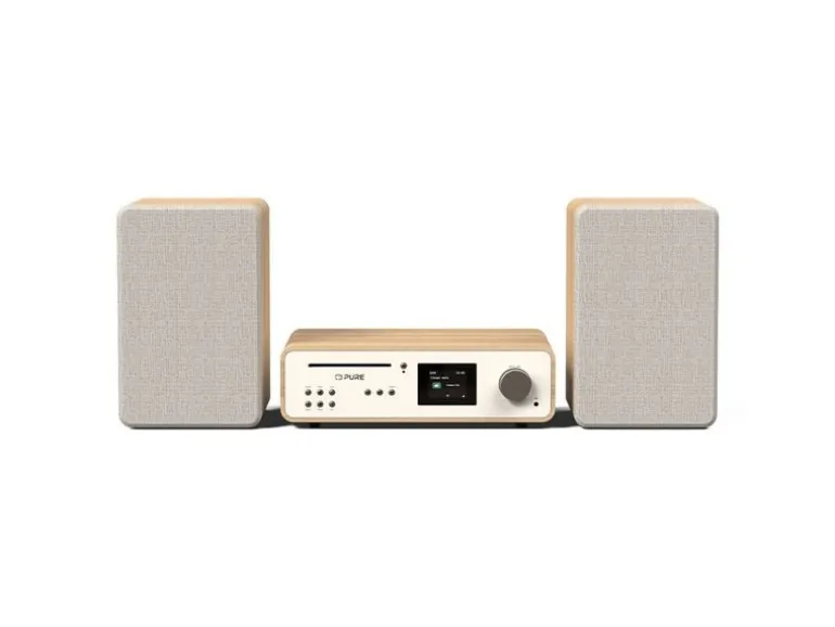 Pure Micro-HiFi Anlage Classic Stereo Eiche/Weiss