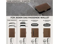 Puristo KLIK Slim Wallet ohne Münzfach, XS Vintage