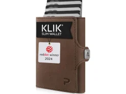 Puristo KLIK ZIP Slim Wallet mit Münzfach, Vintage
