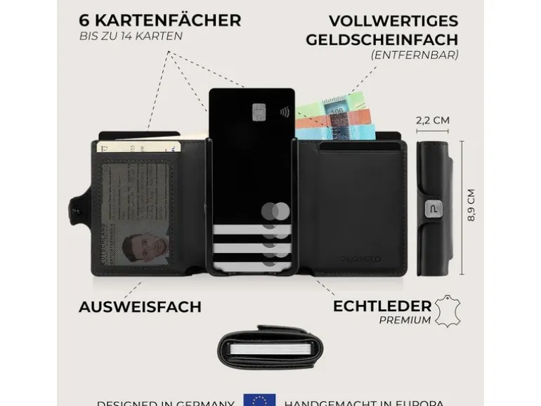 Puristo PURISTO KLIK Classic XL 14er KLIK Slimwallet