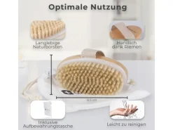 Quick Aid Körpermassagebürste aus Naturborsten mit Beutel 1 Stück