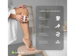 Quick Aid Körpermassagebürste aus Naturborsten mit Beutel 1 Stück
