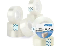 Rapesco Kleberolle 19 mm x 33 m, transparent, 10 Stück