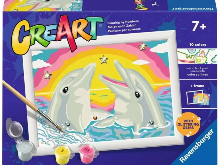 Ravensburger Malen nach Zahlen CreArt – Delfinglück