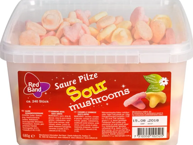 Red Band Kaubonbon Saure Pilze 680 g