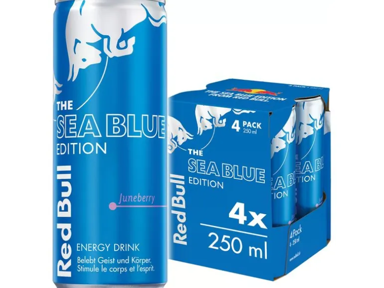 Red Bull Energy Drink Sea Blue Edition Juneberry 4 x 0.25 l