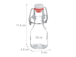 relaxdays Einmachflasche mit Bügelverschluss 30 Stück, 50 ml
